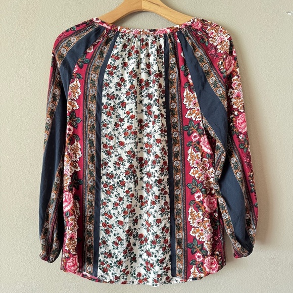 Lucky Brand Women's Boho Mix Floral Top Size S - Picture 6 of 8